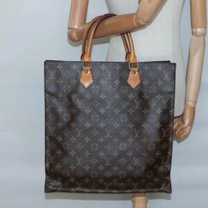 LOUIS VUITTON Monogram Sac Plat Hand Bag